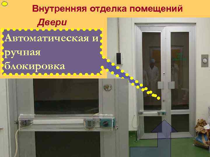 ФУП Внутренняя отделка помещений Двери Автоматическая и ручная блокировка 