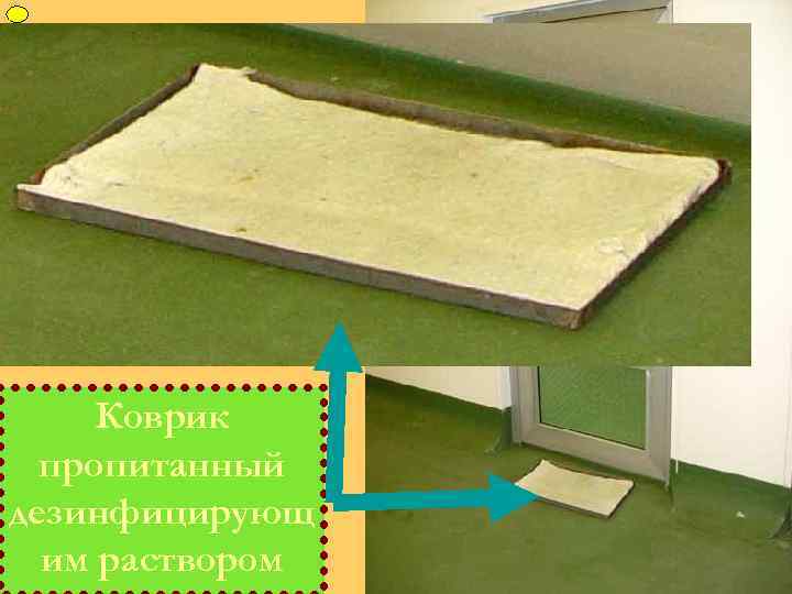 ФУП Выход из шлюза в производственные помещения Герметичная стеклянная дверь Коврик пропитанный дезинфицирующ им