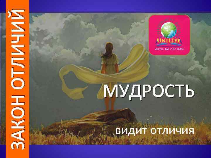ЗАКОН ОТЛИЧИЙ МУДРОСТЬ видит отличия 