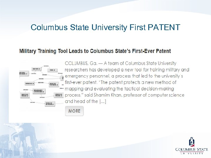 Columbus State University First PATENT 