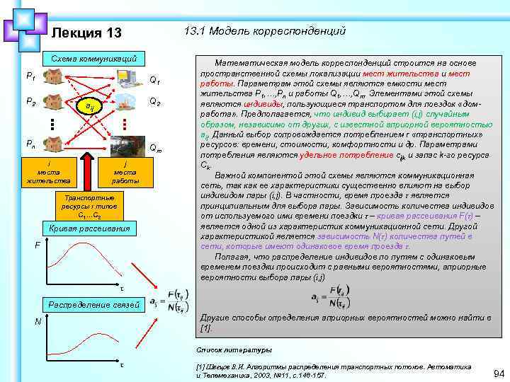 13. 1 Модель корреспонденций Лекция 13 Схема коммуникаций Р 1 Q 1 Р 2
