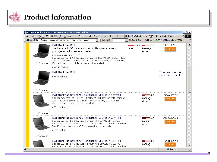 Product information 20 
