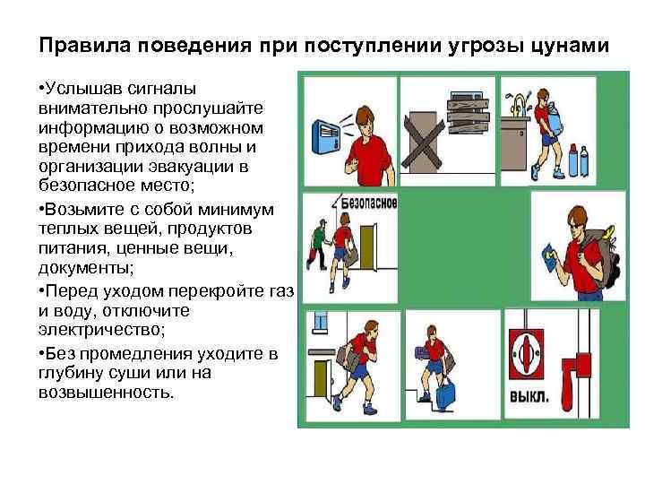 Безопасные действия при угрозе цунами