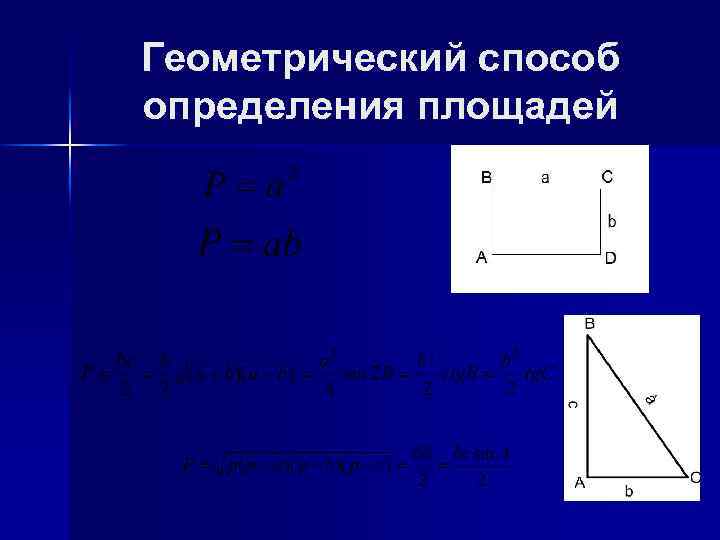 Геометрический способ определения площадей 
