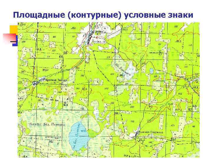 Площадные (контурные) условные знаки 