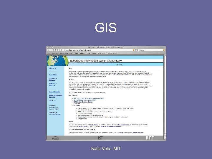 GIS Katie Vale - MIT 