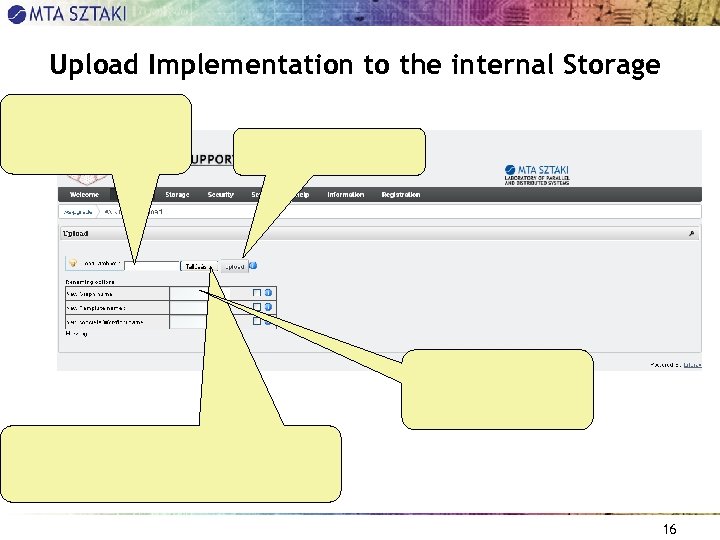 Upload Implementation to the internal Storage 16 