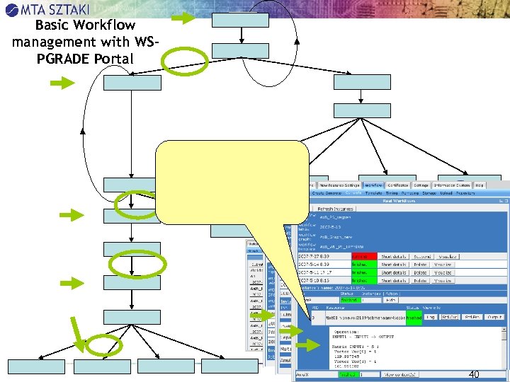 Basic Workflow management with WSPGRADE Portal 40 