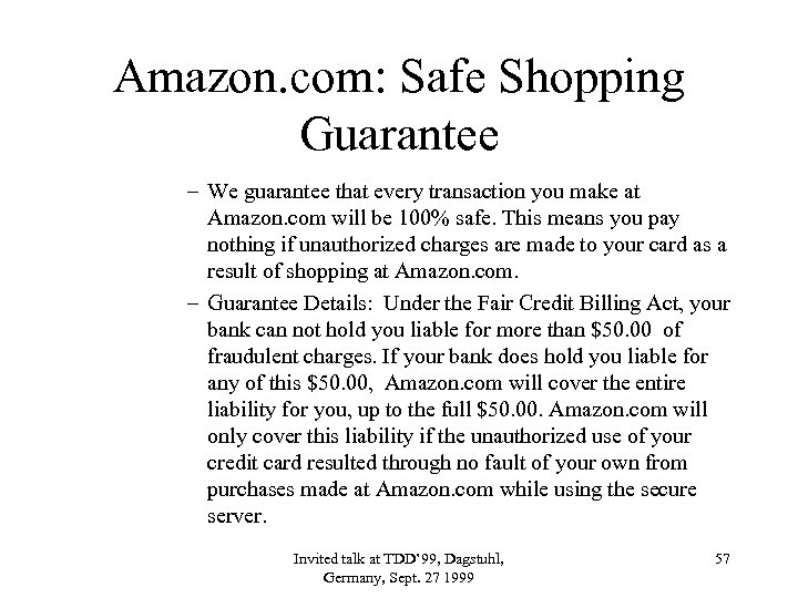 Amazon. com: Safe Shopping Guarantee – We guarantee that every transaction you make at