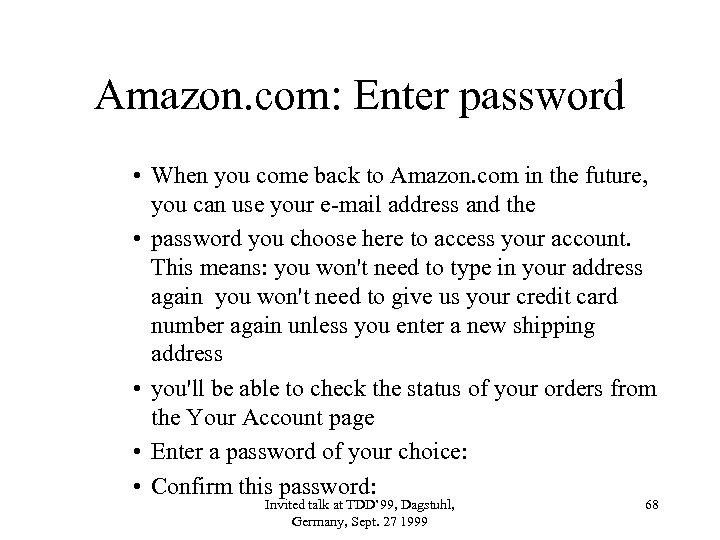Amazon. com: Enter password • When you come back to Amazon. com in the