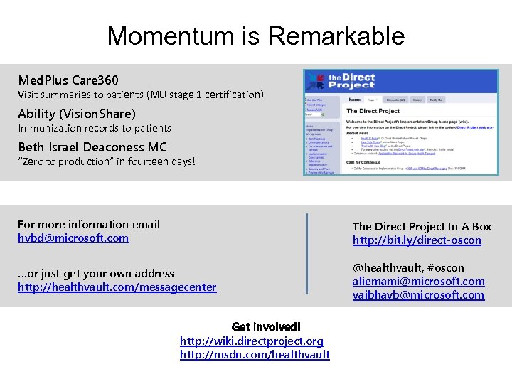 Momentum is Remarkable Med. Plus Care 360 Visit summaries to patients (MU stage 1