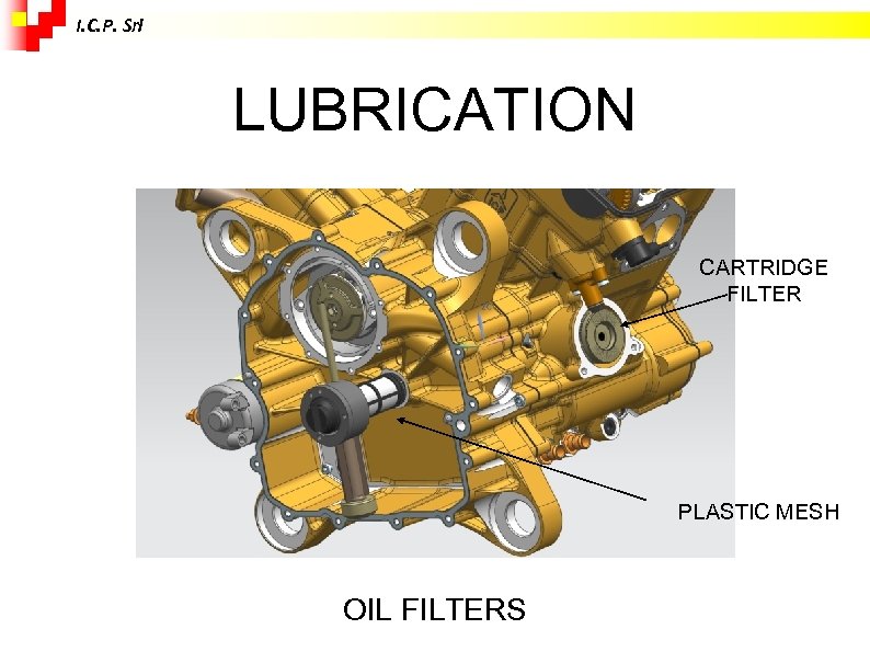 I. C. P. Srl LUBRICATION CARTRIDGE FILTER PLASTIC MESH OIL FILTERS 