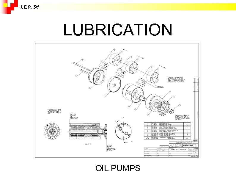 I. C. P. Srl LUBRICATION OIL PUMPS 