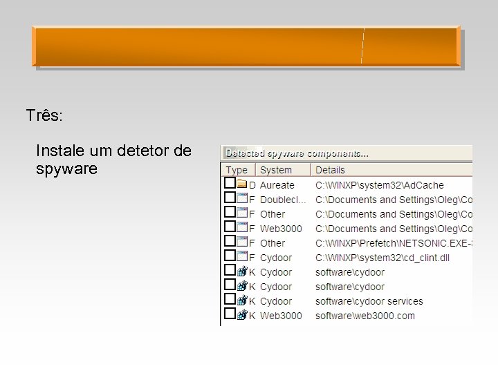 Três: Instale um detetor de spyware 