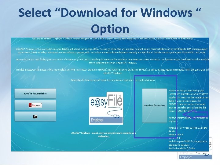 Select “Download for Windows “ Option 