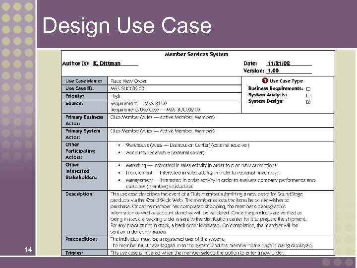 Design Use Case 14 