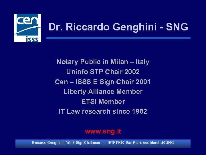 Dr. Riccardo Genghini - SNG Notary Public in Milan – Italy Uninfo STP Chair