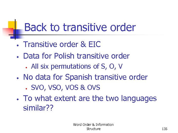 Back to transitive order • • Transitive order & EIC Data for Polish transitive