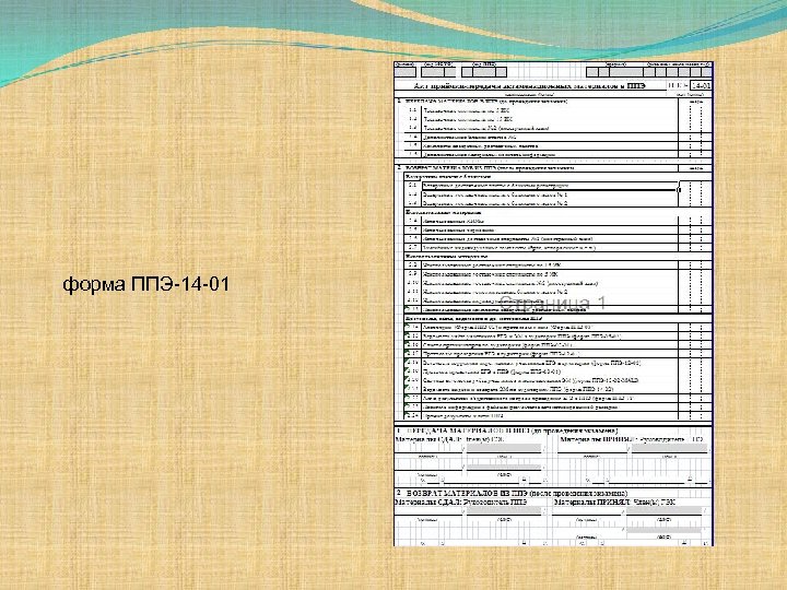 Образец заполнения формы ппэ 01