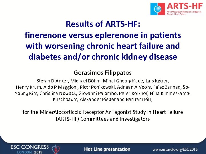 Results Of ARTS-HF Finerenone Versus Eplerenone In Patients