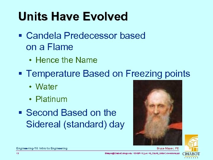 Units Have Evolved § Candela Predecessor based on a Flame • Hence the Name