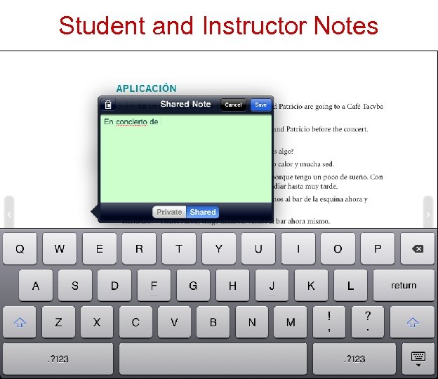 Student and Instructor Notes 