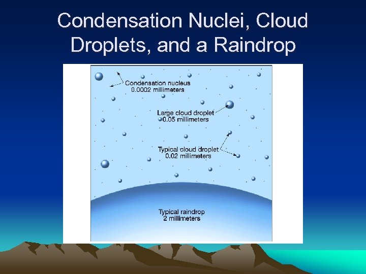 Condensation Nuclei, Cloud Droplets, and a Raindrop 