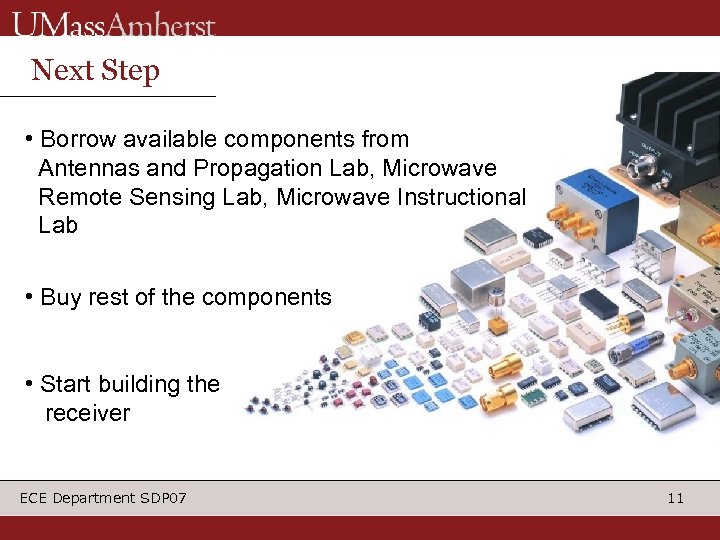 Next Step • Borrow available components from Antennas and Propagation Lab, Microwave Remote Sensing