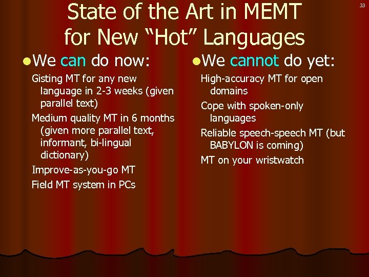 l. We State of the Art in MEMT for New “Hot” Languages can do