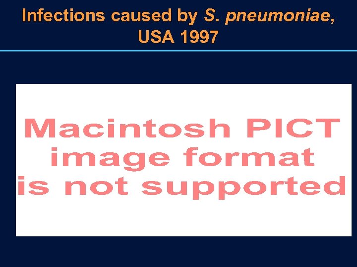 Infections caused by S. pneumoniae, USA 1997 