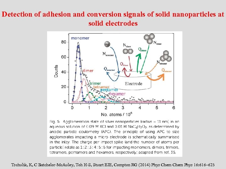 Detection of adhesion and conversion signals of solid nanoparticles at solid electrodes Tschulik, K,