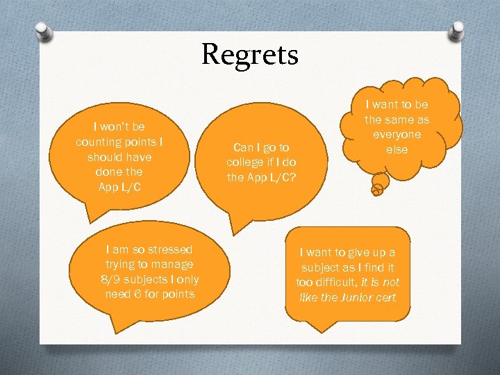 Regrets I won’t be counting points I should have done the App L/C I