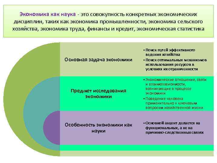 Экономика как наука - это совокупность конкретных экономических дисциплин, таких как экономика промышленности, экономика