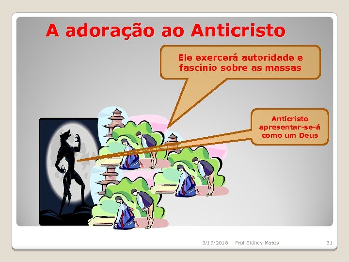 A adoração ao Anticristo Ele exercerá autoridade e fascínio sobre as massas Anticristo apresentar-se-á