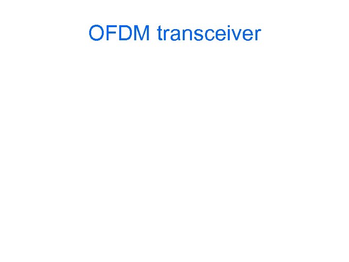 OFDM transceiver 