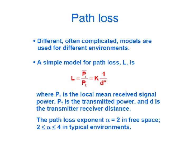 Path loss 