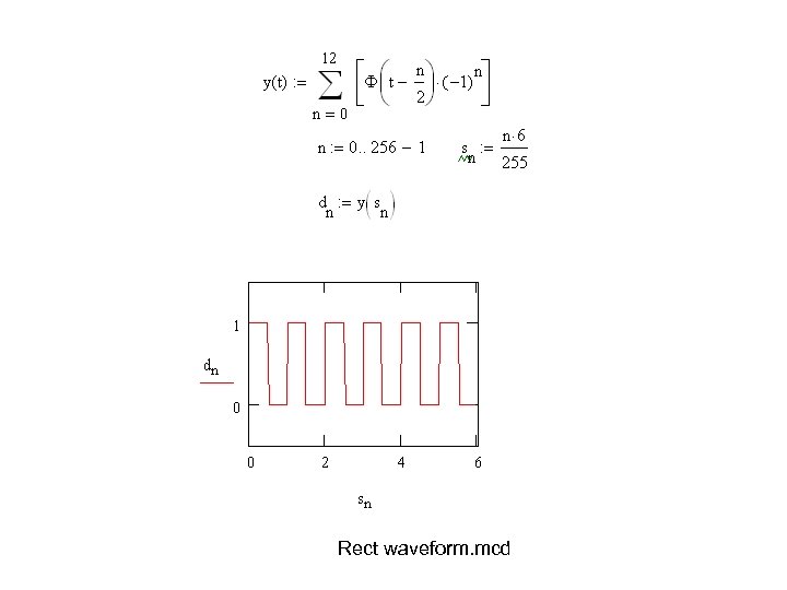 Rect waveform. mcd 