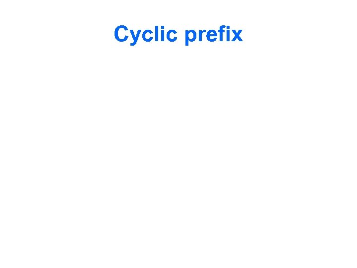 Cyclic prefix 