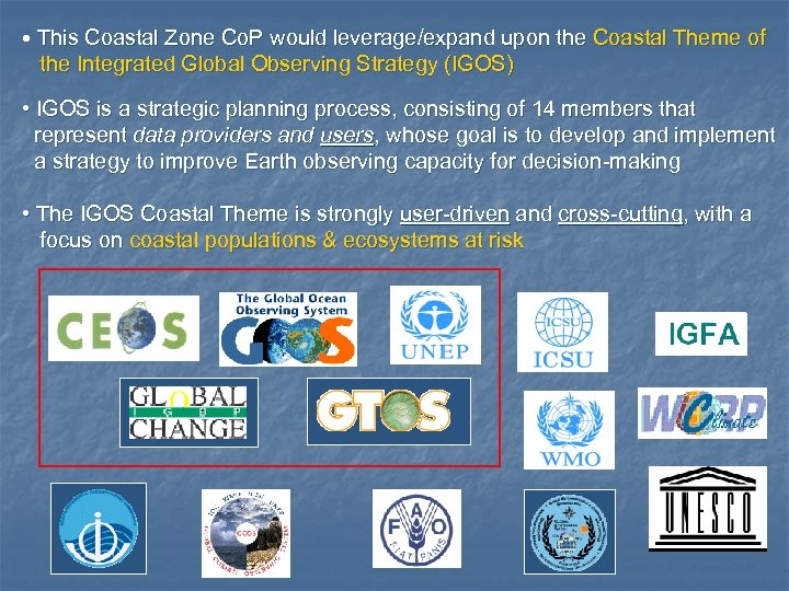  • This Coastal Zone Co. P would leverage/expand upon the Coastal Theme of