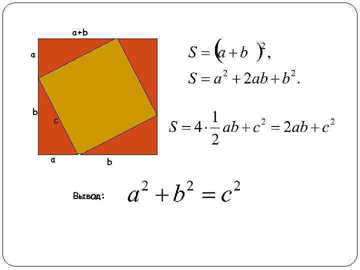 a+b a b с а b Вывод: 
