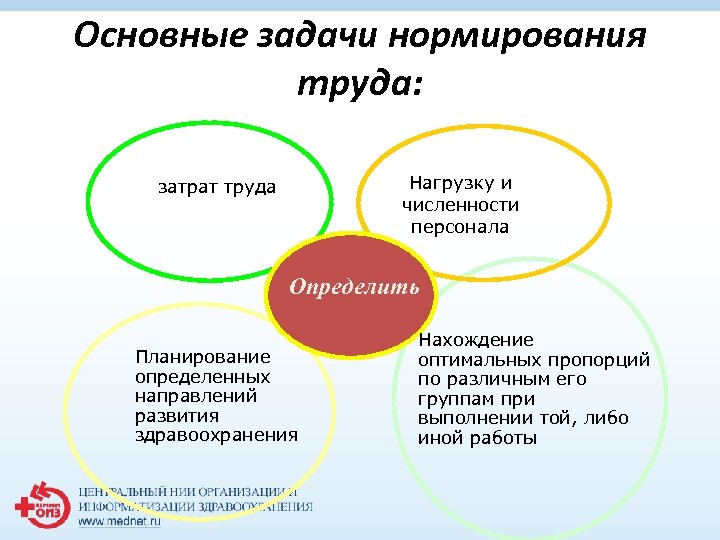 Основные задачи нормирования труда: Нагрузку и численности персонала затрат труда Определить Планирование определенных направлений