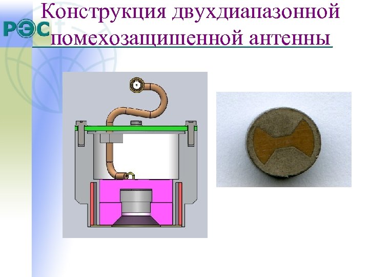 Конструкция двухдиапазонной помехозащишенной антенны 