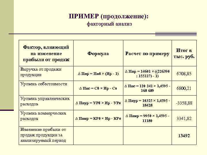 Факторный анализ калькулятор