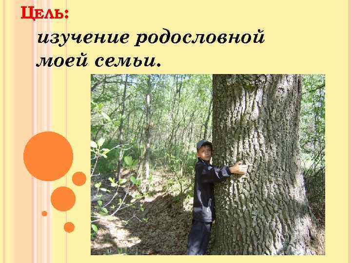 ЦЕЛЬ: изучение родословной моей семьи. 