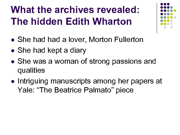 What the archives revealed: The hidden Edith Wharton l l She had a lover,