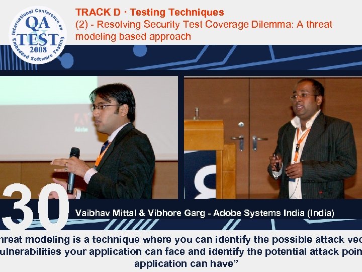 30 TRACK D · Testing Techniques (2) - Resolving Security Test Coverage Dilemma: A