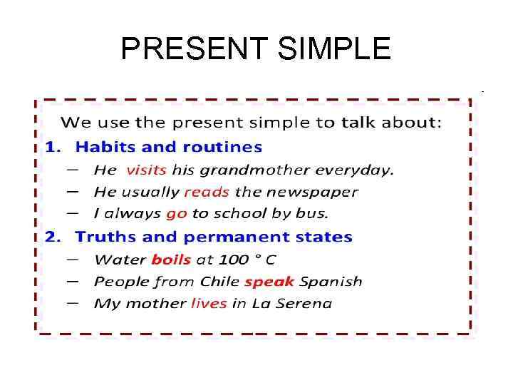 PRESENT SIMPLE 