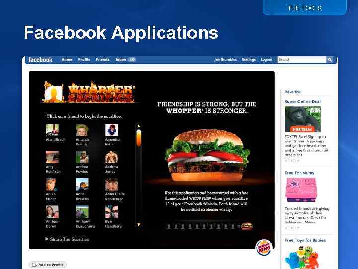 THE TOOLS Facebook Applications 