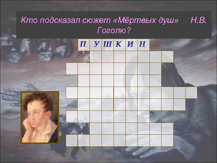 Кто подсказал сюжет «Мёртвых душ» Гоголю? Н. В. 