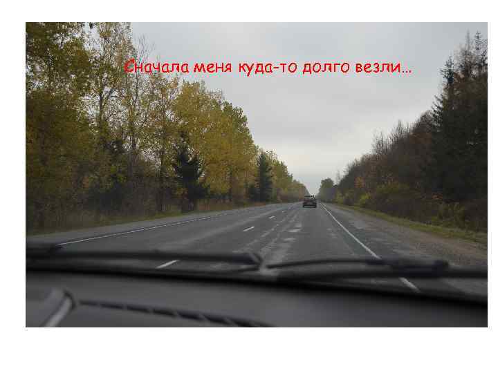 Сначала меня куда-то долго везли… 